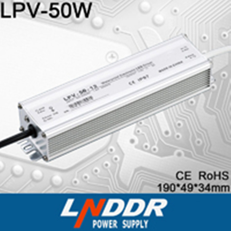 供应LPV-50W-24V防水 电源 LED灯具 电源 24V50W防水 电源